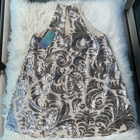 NWT Show Me Your Mumu Gomez Mini Dress ~ in Crystal Crown Blush - Picture 8 of 16